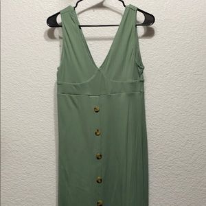 Mint button down dress